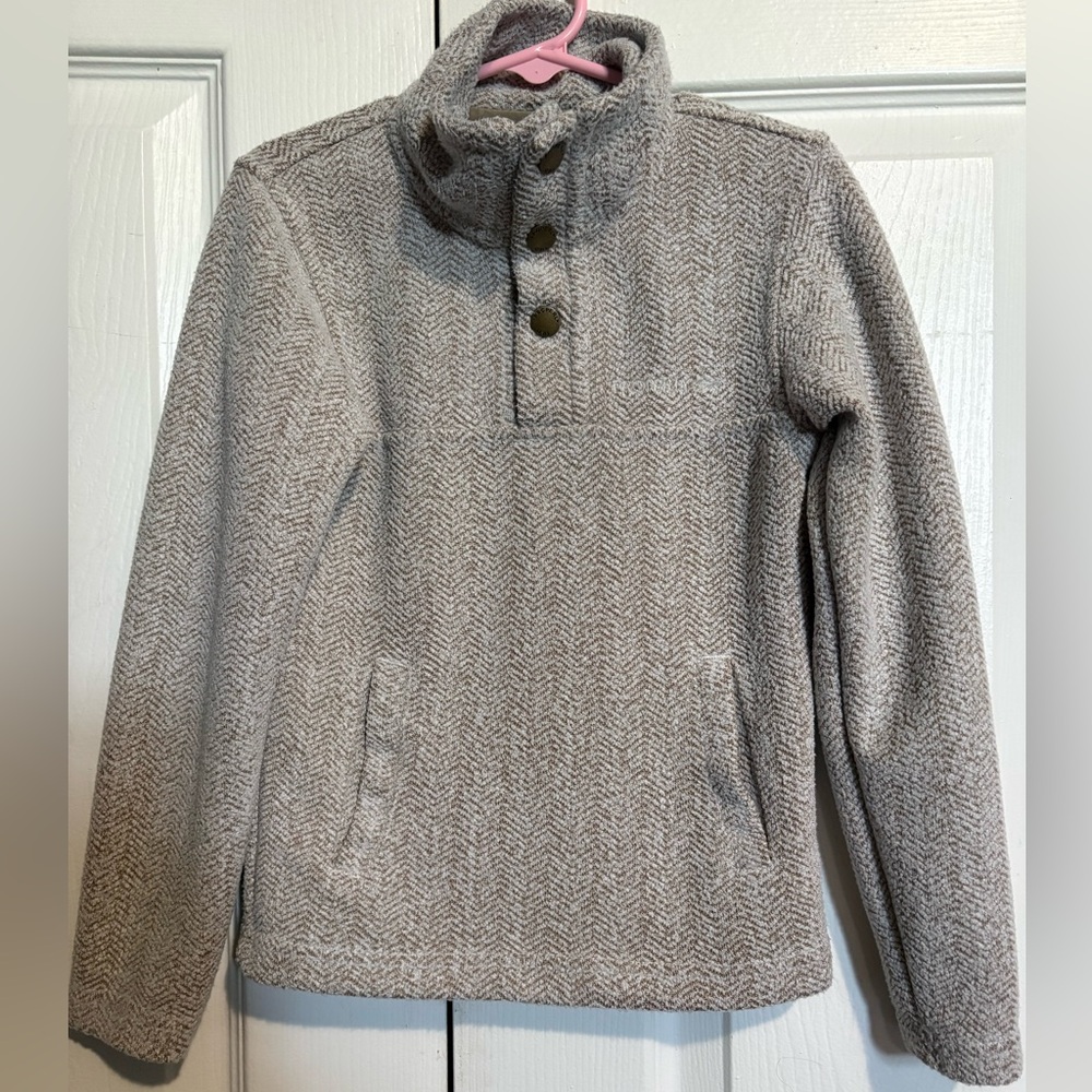 Cozy Kids' Sweater in Cream Herringbone